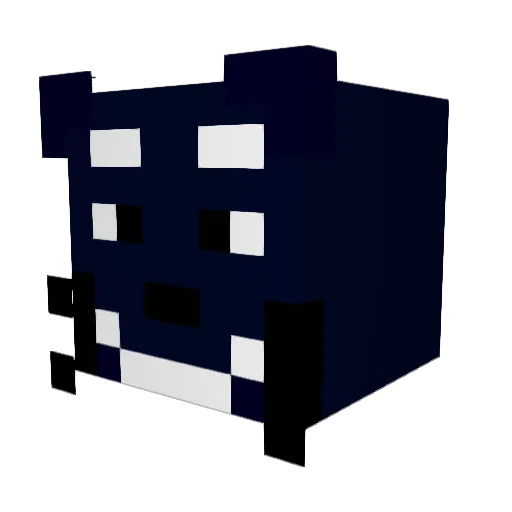 Winkwing Minecraft avatar head, 3D render