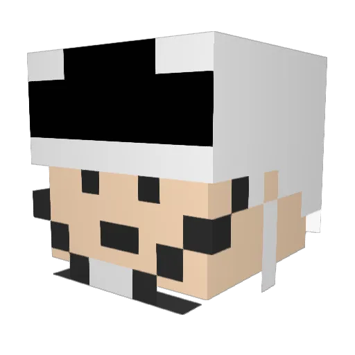 Winky Minecraft avatar head, 3D render