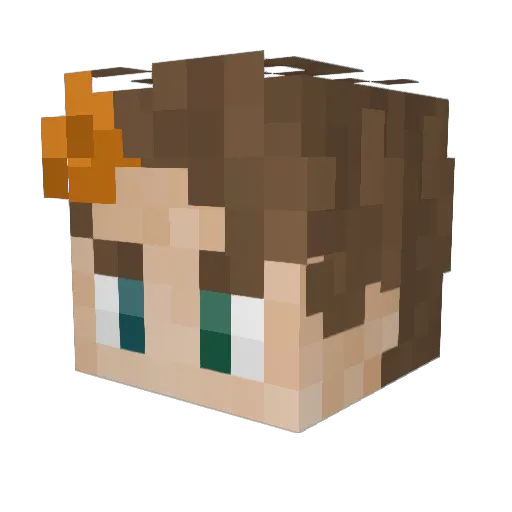 Winn_Willow Minecraft avatar head, 3D render