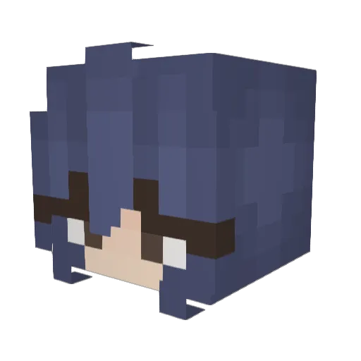 WinnerOk Minecraft avatar head, 3D render