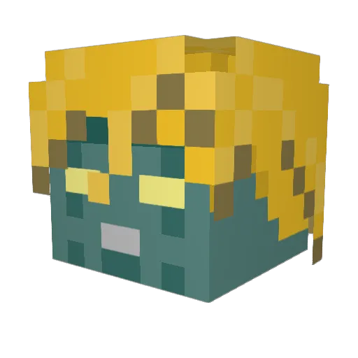 WinnersPOV Minecraft avatar head, 3D render