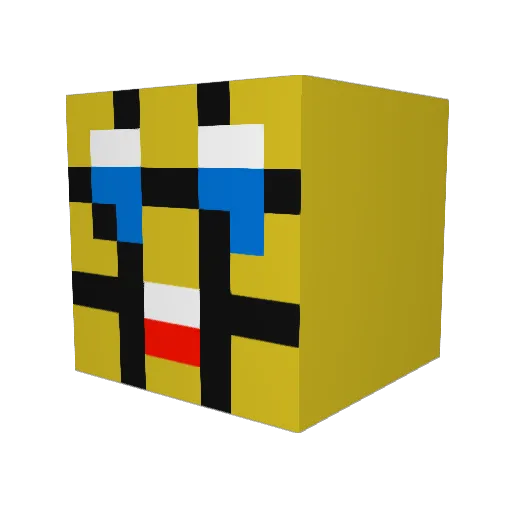 Winnerwaffles Minecraft avatar head, 3D render