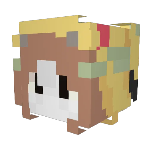WinnieChair Minecraft avatar head, 3D render