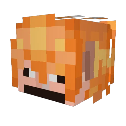 WinnieTheBo0o Minecraft avatar head, 3D render