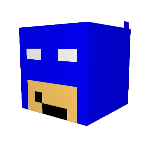 WinnieThePie Minecraft avatar head, 3D render