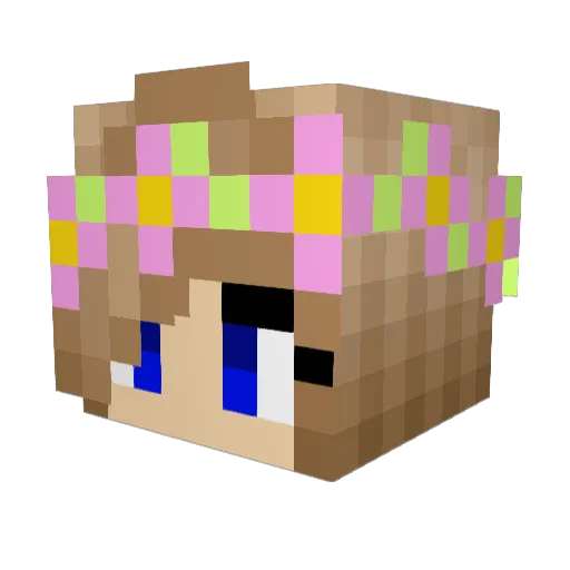 Winniethebron_ Minecraft avatar head, 3D render