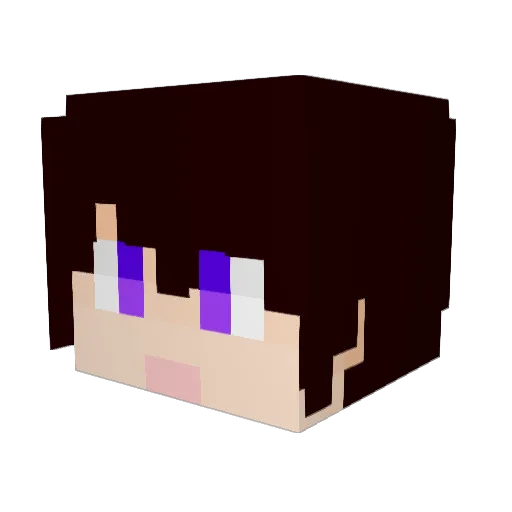 Winnyaa Minecraft avatar head, 3D render