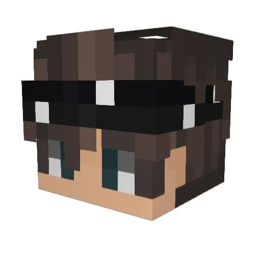 WinnyyQuake Minecraft avatar head, 3D render