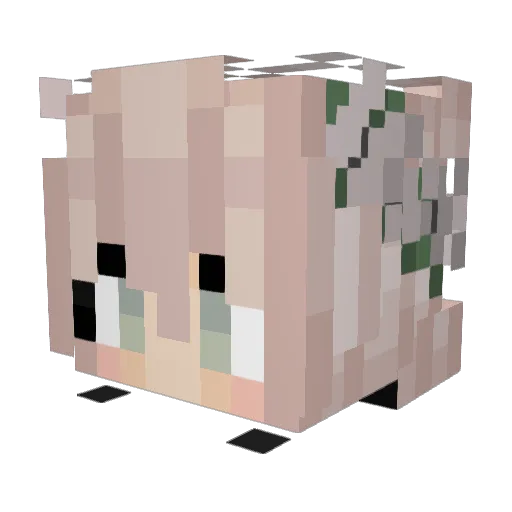 Winpia Minecraft avatar head, 3D render