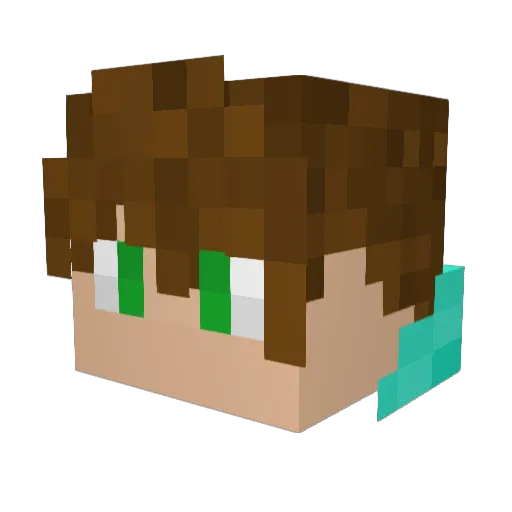 Winpuppy077 Minecraft avatar head, 3D render