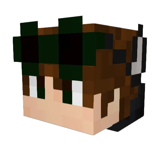 WinstCo Minecraft avatar head, 3D render