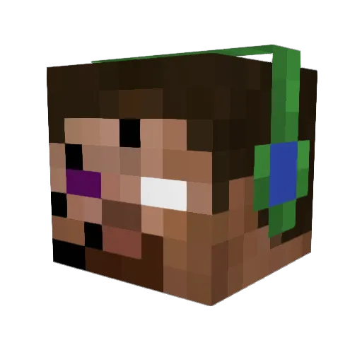 WinstonY Minecraft avatar head, 3D render