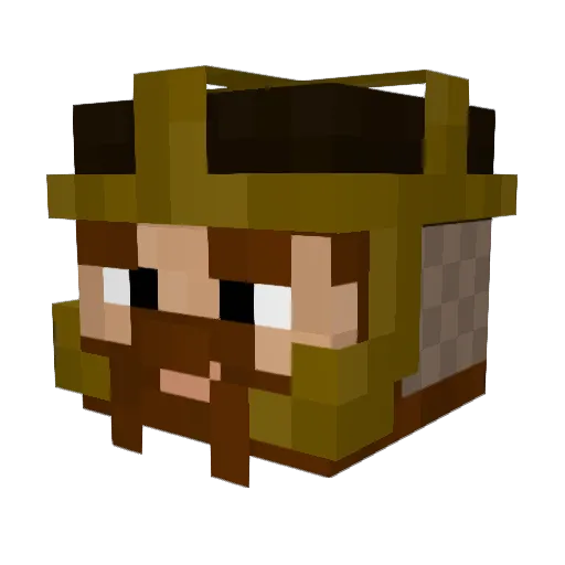 Winston_Brown Minecraft avatar head, 3D render