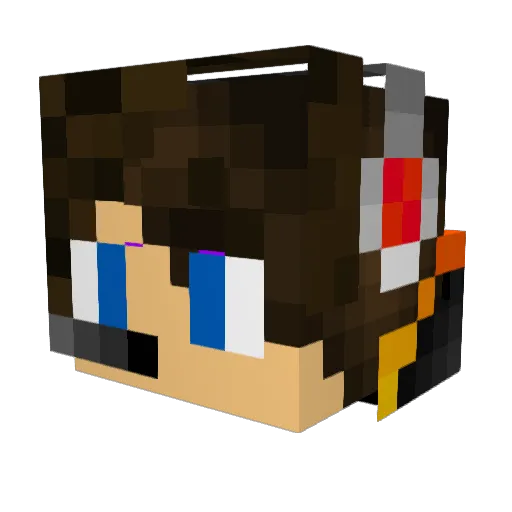 Winstonplayz Minecraft avatar head, 3D render