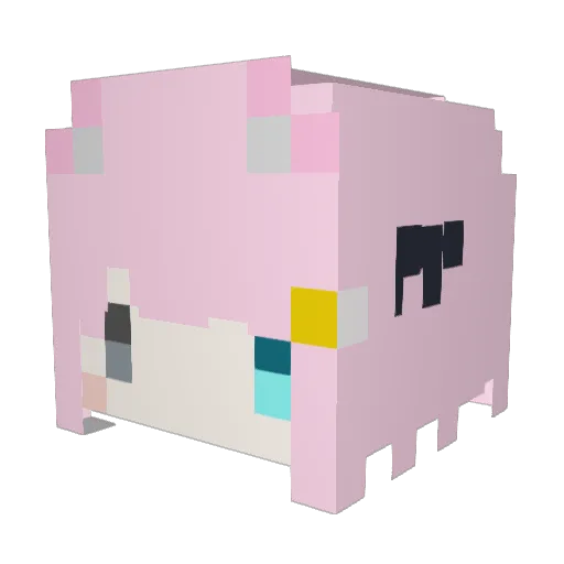 Wintacatily Minecraft avatar head, 3D render