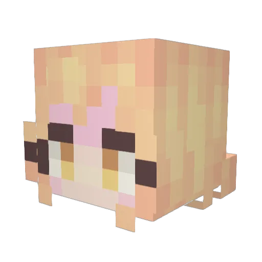 Wintai_ Minecraft avatar head, 3D render
