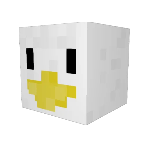 Winter006 Minecraft avatar head, 3D render