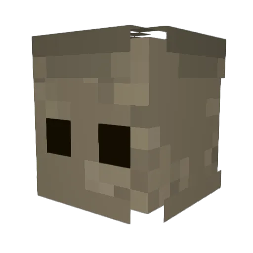 WinterC27 Minecraft avatar head, 3D render
