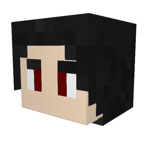 WinterDaydream Minecraft avatar head, 3D render