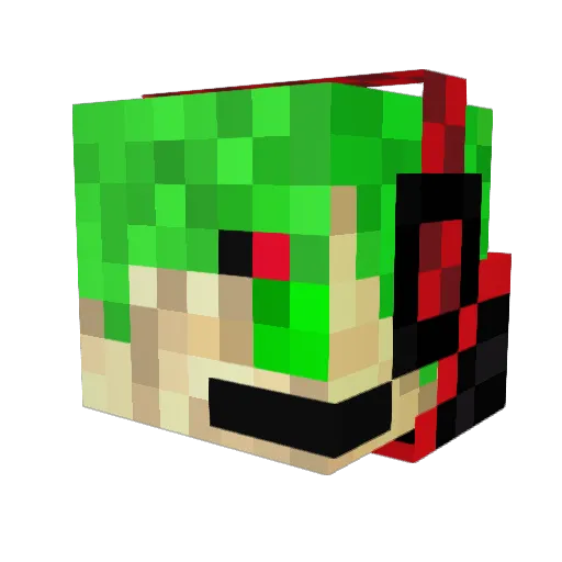 WinterEmeraldz Minecraft avatar head, 3D render