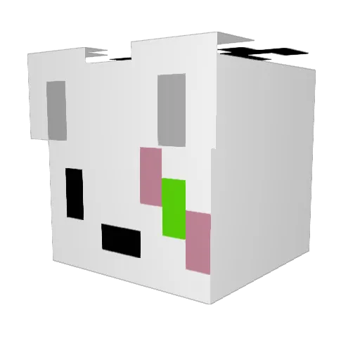 WinterEwe Minecraft avatar head, 3D render