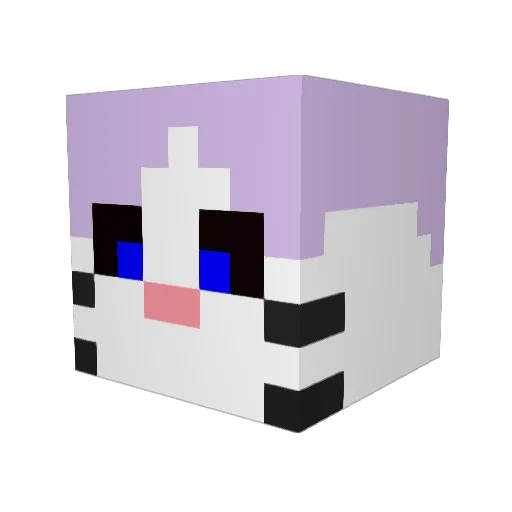 WinterFlareTWP Minecraft avatar head, 3D render