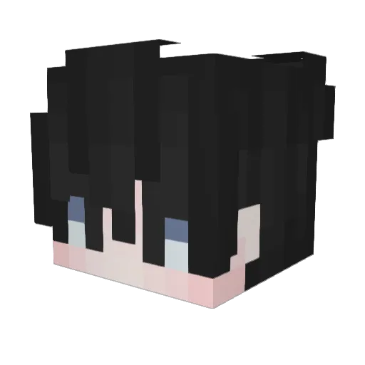 WinterGlint Minecraft avatar head, 3D render