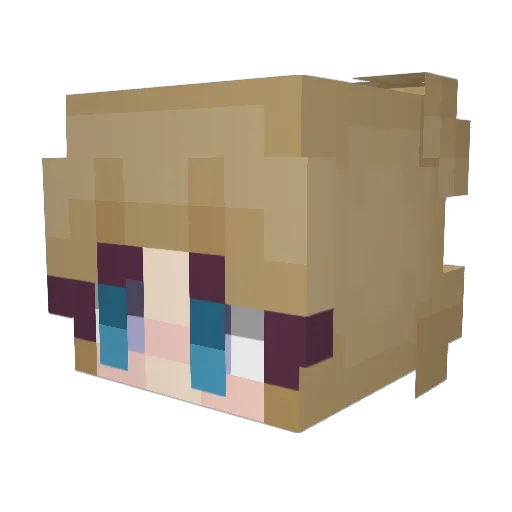 WinterHeartGirl Minecraft avatar head, 3D render