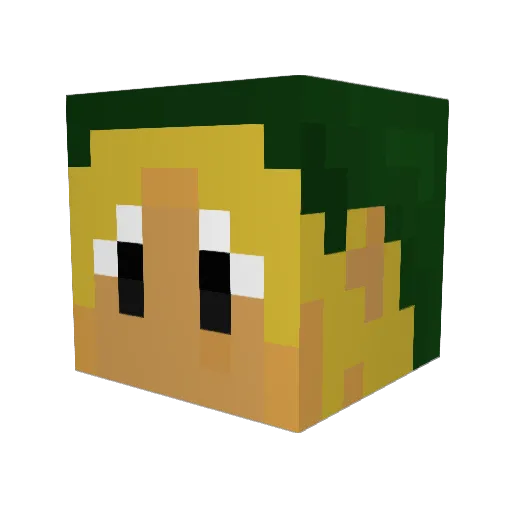WinterMoncler Minecraft avatar head, 3D render