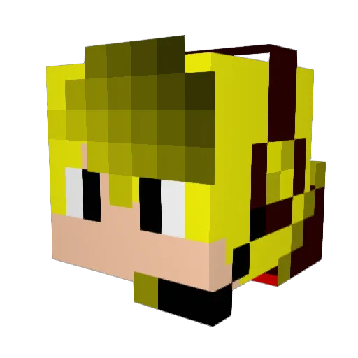 WinterOkami Minecraft avatar head, 3D render