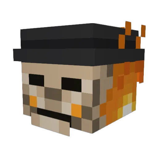 WinterRic Minecraft avatar head, 3D render