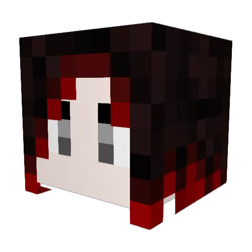 WinterRose777 Minecraft avatar head, 3D render