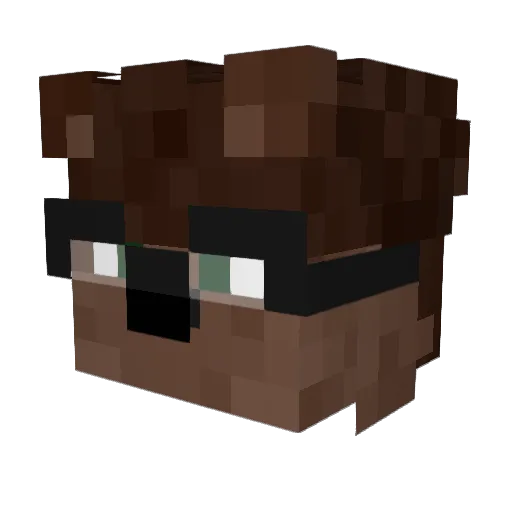 WinterSunshine Minecraft avatar head, 3D render