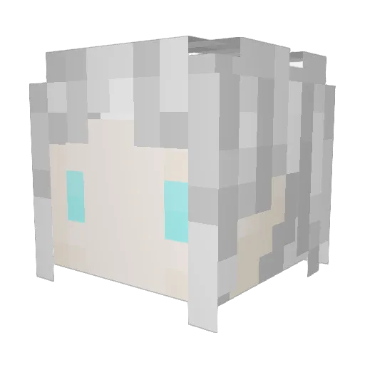 WinterVel Minecraft avatar head, 3D render