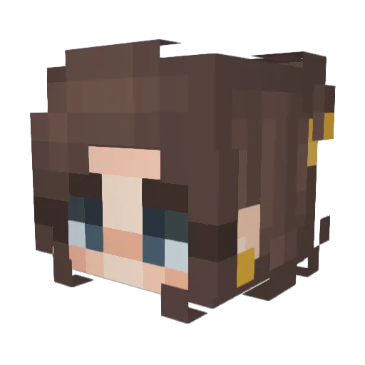WinterWolfix Minecraft avatar head, 3D render
