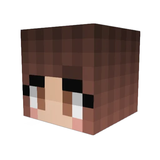 WinterYuki Minecraft avatar head, 3D render