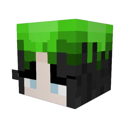 Winter_A_ Minecraft avatar head, 3D render