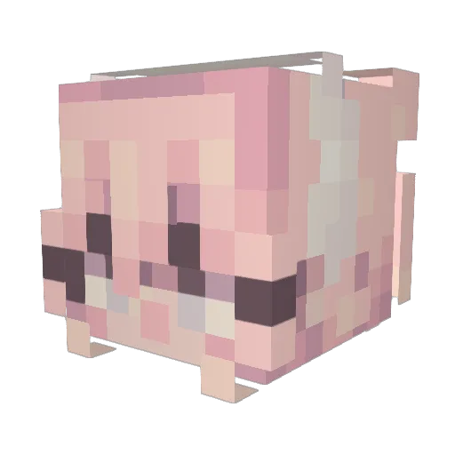 Winter_Frost_ Minecraft avatar head, 3D render