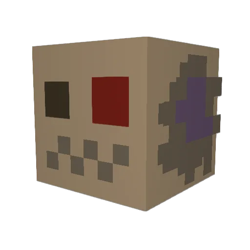 Winter_Popper Minecraft avatar head, 3D render
