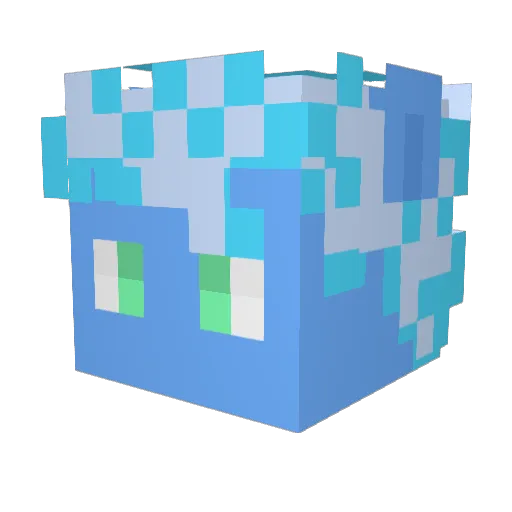 Winter_Roll Minecraft avatar head, 3D render