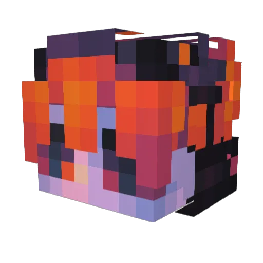 Winter_Wolf_007 Minecraft avatar head, 3D render