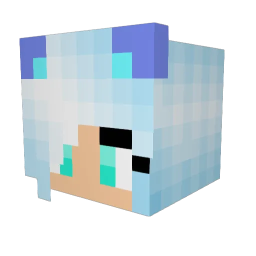 Winter_Wolf_3000 Minecraft avatar head, 3D render