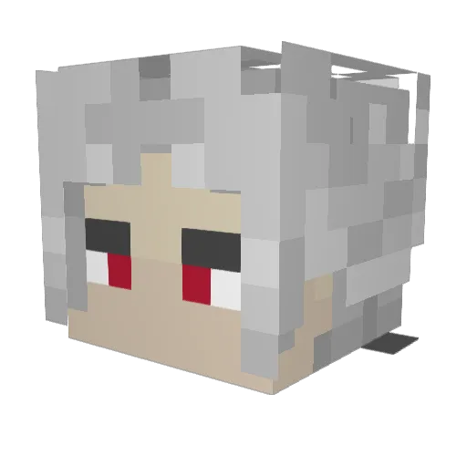 WinteredSoul Minecraft avatar head, 3D render