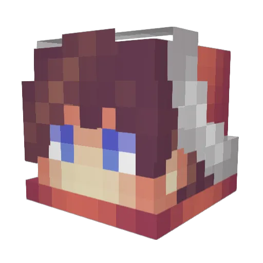 Winterik Minecraft avatar head, 3D render