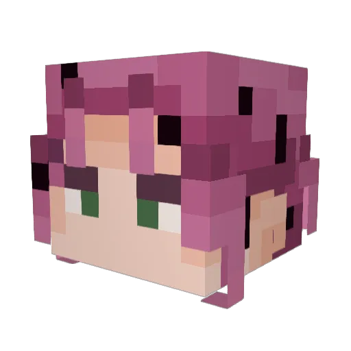WintermintCobra Minecraft avatar head, 3D render
