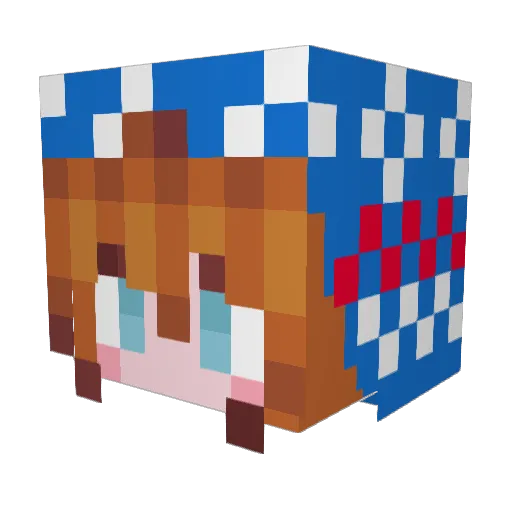 Winters_TG Minecraft avatar head, 3D render