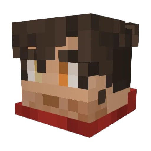 Winterscribs Minecraft avatar head, 3D render