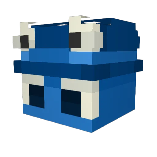 Winterslaap Minecraft avatar head, 3D render