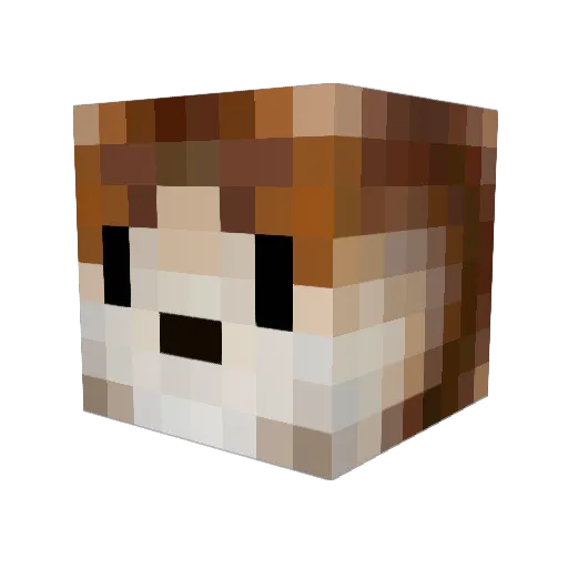 WintsDeer Minecraft avatar head, 3D render