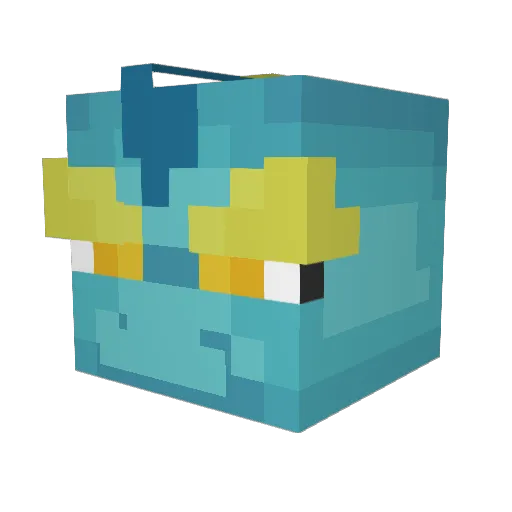 WinuxWorx Minecraft avatar head, 3D render